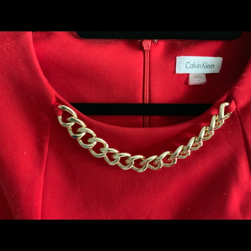 Calvin Klein Red Dress - Picture 1 of 3